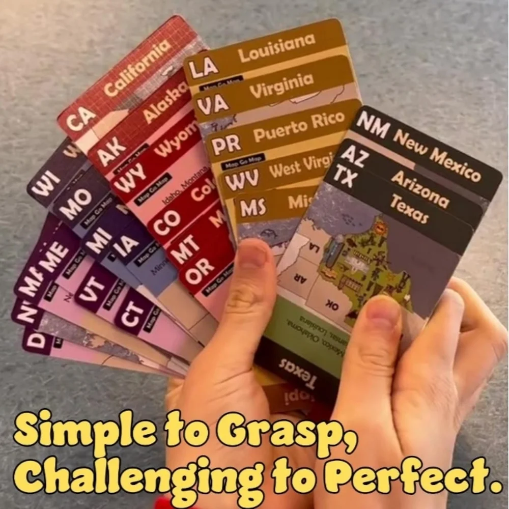 MapGoMap Map Memory Card Game USA Geography Learning - Picture 4 of 6